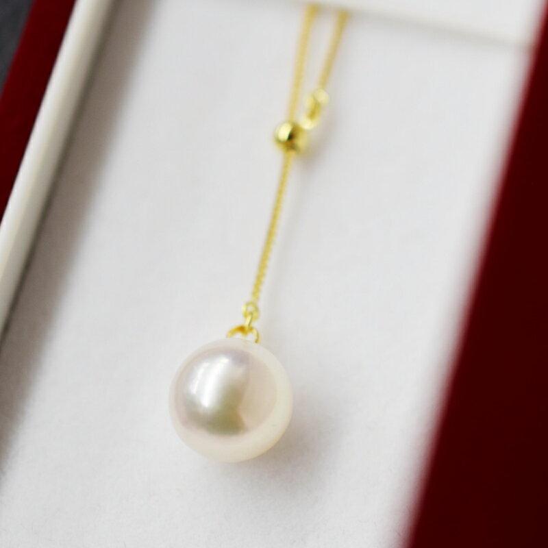 【ふるさと納税】天草産 9mm - 9.5mm Yスタイル ネックレス あこや真珠 ホワイトピンク ベネチアン K18 Pt850 花珠級 サムネイル2