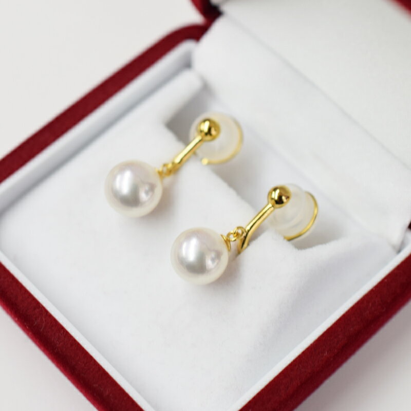 【ふるさと納税】イヤリング パールイヤリング 天草産 9mm - 9.5mmあこや真珠 ホワイトピンク 花珠級 選べる 金具 K18 YG K14 WG 直結タイプ ブラタイプ ギフト 冠婚葬祭 贈答 プレゼント用 真珠 パール アクセサリー ジュエリー お取り寄せ 熊本県 天草市 送料無料 サムネイル3