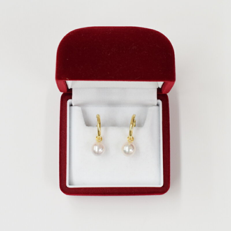 【ふるさと納税】ピアス あこや真珠 パール ピンク フープ スタッド 両耳 8mm - 8.5mm K18YG K14WG 選べる 冠婚葬祭 贈答 プレゼント 真珠 おしゃれ アクセサリー 株式会社 平山海洋 天草産 熊本県 天草市 送料無料 サムネイル3