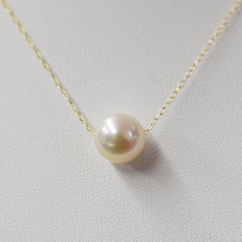 【ふるさと納税】ネックレス あこや真珠 花珠級 一粒 9mm - 9.5mm ホワイトピンク パール ペンダント スルー K18YG K18WG Pt850 選べる 冠婚葬祭 贈答 プレゼント 真珠 おしゃれ アクセサリー 天草産 熊本県 天草市 送料無料 サムネイル3