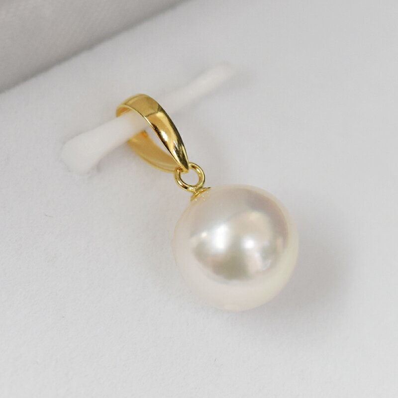 【ふるさと納税】ペンダントトップ チェーンなし あこや真珠 9mm - 9.5mm 花珠級 パール ホワイトピンク ペンダント 18K K18 K18YG K18WG ジュエリー おしゃれ 普段使い イベント ギフト のし対応可 贈答 プレゼント 熊本県 天草市 送料無料 サムネイル3