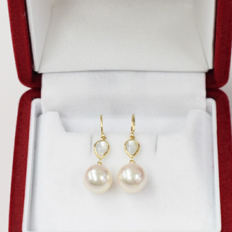 【ふるさと納税】ピアス フック あこや真珠 8mm - 8.5mm シェル ドロップ 真珠 パール ホワイトピンク 選べる 金具 K18YG K14WG アクセサリー ジュエリー 品質保証書 ジュエリーケース 真珠てりクロス お取り寄せ 熊本県 天草市 送料無料 サムネイル3