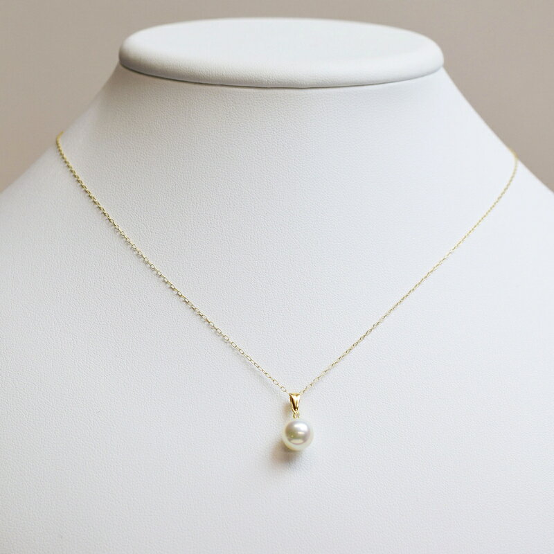 【ふるさと納税】ペンダント ネックレス あこや真珠 8mm - 8.5mm ダイヤモンド 0.01ct 真珠 パール ホワイトピンク 選べる 金具 K18YG K18WG アクセサリー ジュエリー 品質保証書 ジュエリーケース 真珠てりクロス お取り寄せ 熊本県 天草市 送料無料 サムネイル3