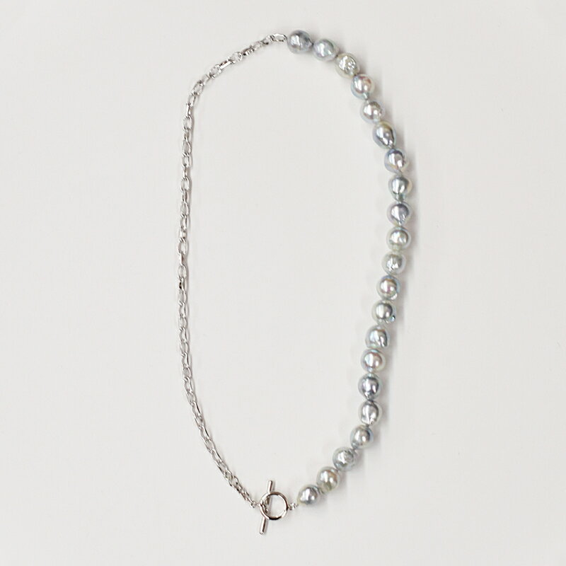 【ふるさと納税】ネックレス マンテル あこや真珠 9mm - 9.5mm 真珠 パール バロックパール ナチュラル 無調色 シルバー アクセサリー ジュエリー 品質保証書 ジュエリーケース 真珠てりクロス お取り寄せ 熊本県 天草市 送料無料 サムネイル3