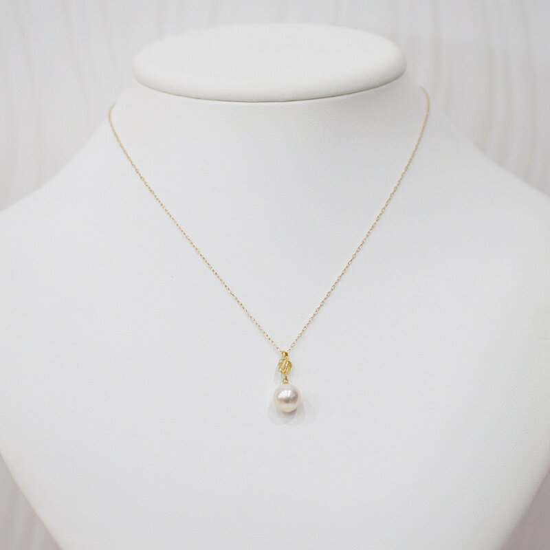 【ふるさと納税】ネックレス ペンダント あこや真珠 8mm - 8.5mm ダイヤモンド 0.02ct 音符 モチーフ 真珠 パール ホワイトピンク 選べる 金具 K18YG K18WG アクセサリー ジュエリー 品質保証書 ジュエリーケース 真珠てりクロス お取り寄せ 熊本県 天草市 送料無料 サムネイル3