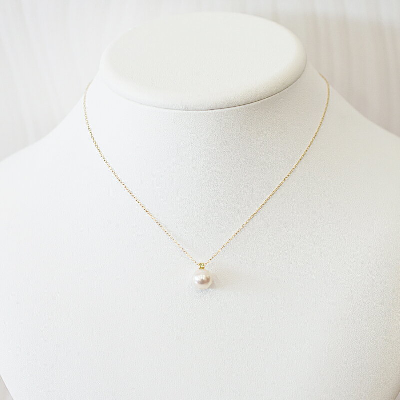 【ふるさと納税】あこや真珠 ペンダント ネックレス 8mm - 8.5mm 天草 熊本 ホワイトピンク 誕生石 8月 ペリドット 半貴石 本真珠 K18 パール K18YG K18WG アクセサリー ジュエリー あずきチェーン アジャスター 品質保証書 ジュエリーケース 真珠てりクロス 送料無料 サムネイル3