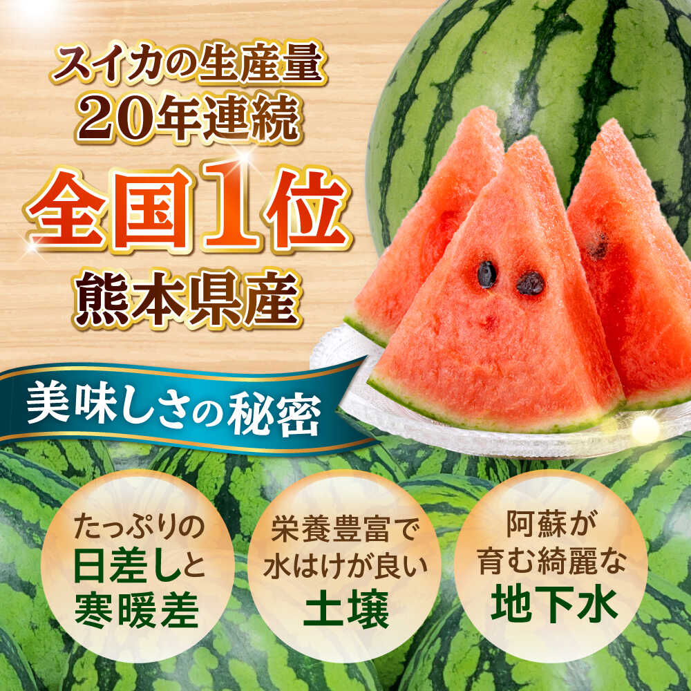 【ふるさと納税】【2026年発送分 先行予約】【数量限定】 肥後グリーン メロン 1玉(2kg) ＆ 小玉 すいか 1玉(2kg) ひとりじめ 計4kg【合同会社 福福堂】[AYAC016] サムネイル2