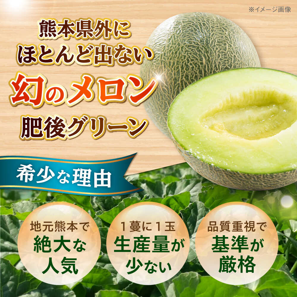【ふるさと納税】【2026年発送分 先行予約】【数量限定】肥後グリーンメロン 2玉 計4kg 【合同会社 福福堂】[AYAC045] メロン めろん 人気 鮮度 味 人気 評判 産地 高級 種類 甘さ フレッシュ ジューシー 熊本県 合志 果物 くだもの フルーツ 人気 季節 おすすめ ブランド サムネイル2