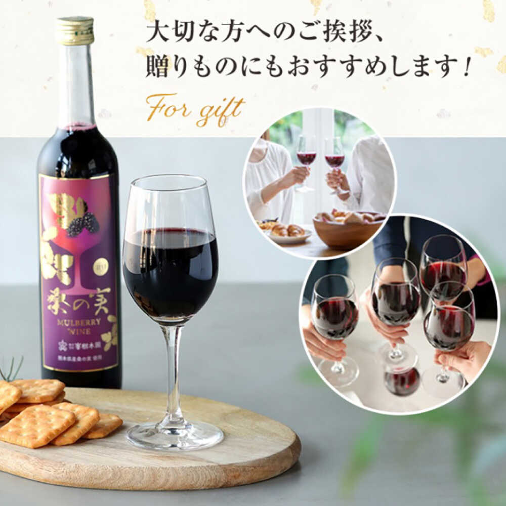 【ふるさと納税】【お歳暮対象】桑の実 ワイン （甘口・辛口） 500ml×2本【株式会社 峯樹木園】 合志市 熊本県 熟成ワイン ワイン わいん 酒 お酒 洋酒 果実酒 辛口 甘口 桑の実 マルベリー お祝い 贈り物 飲み比べ セット [AYBM006] サムネイル3