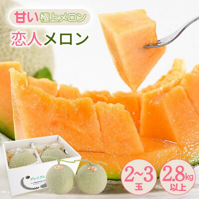 【期間限定 数量限定】熊本県 美里町 「恋人メロン」 計約2.8kg(2玉～3玉)【上田農園】【1680908】
