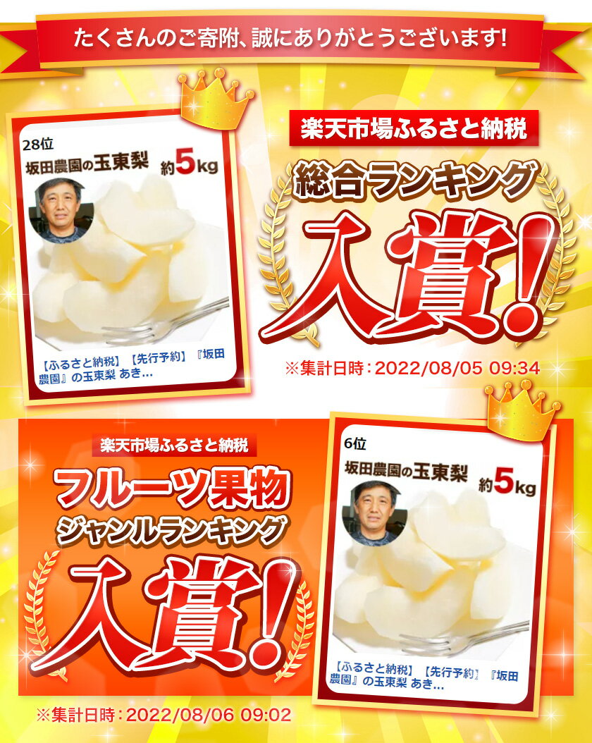 【ふるさと納税】梨 なし 旬の梨 坂田農園 玉東梨 期間限定 【内容量をお選びください】 約5kg 約3kg 熊本県玉名郡玉東町産 果物 梨 スイーツ フルーツ デザート スムージー 大容量 熊本県玉東町 あきづき《8月中旬- 9月末頃出荷》 - 画像2