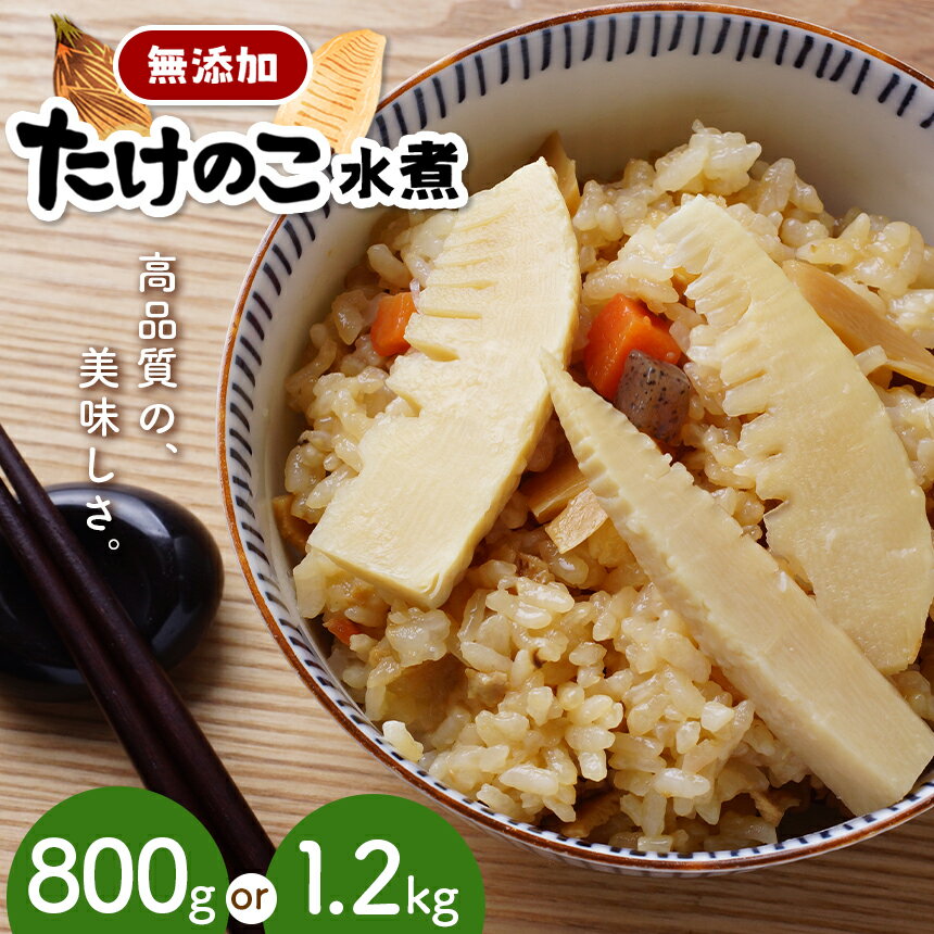 選べる 内容量 無添加 高品質 水煮たけのこ 800g or 1.2kg 熊本県産 九州産 大容量 国産 たけのこ タケノコ 真空 小分け 送料無料