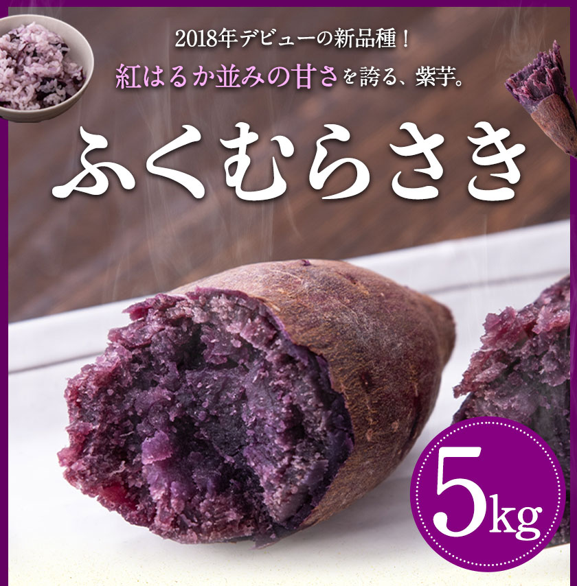 【ふるさと納税】熊本県大津町産 ふくむらさき 5kg《2026年1月上旬-5月末頃出荷》 タカハマ観光農園 さつまいも 芋 紫芋 高糖度 サムネイル2
