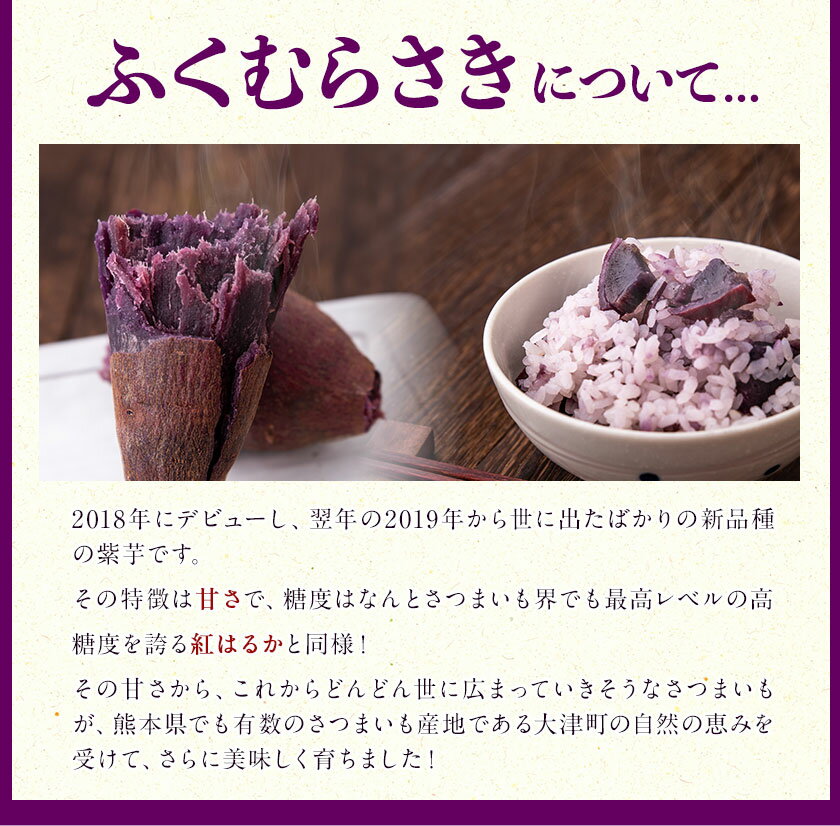 【ふるさと納税】熊本県大津町産 ふくむらさき 5kg《2026年1月上旬-5月末頃出荷》 タカハマ観光農園 さつまいも 芋 紫芋 高糖度 サムネイル3