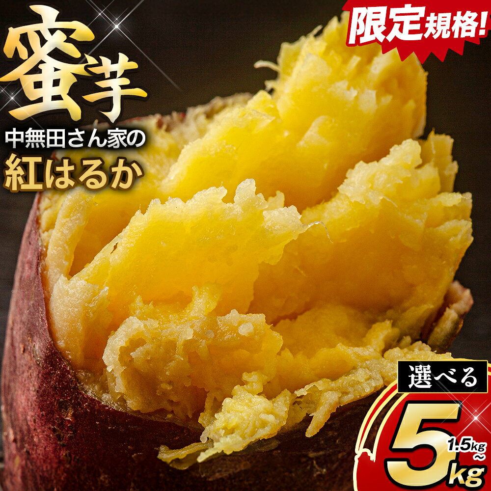 中無田農園の紅はるか 選べる 内容量 約1.5kg 約5kg (大中小サイズ不揃い) 熊本県大津町 《1-5日以内に出荷予定(土日祝除く)》 さつまいも 芋 スイートポテト 干し芋にも 名産地 特産品 秋 旬