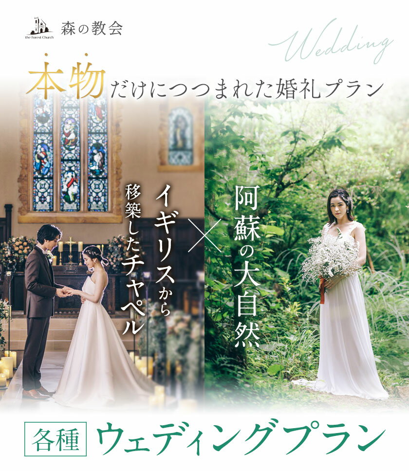 【ふるさと納税】森の教会 ウエディングプラン 結婚式 全6プランから選べる 《30日以内に出荷予定(土日祝除く)》 熊本県 大津町 10名様から 送料無料 サムネイル2