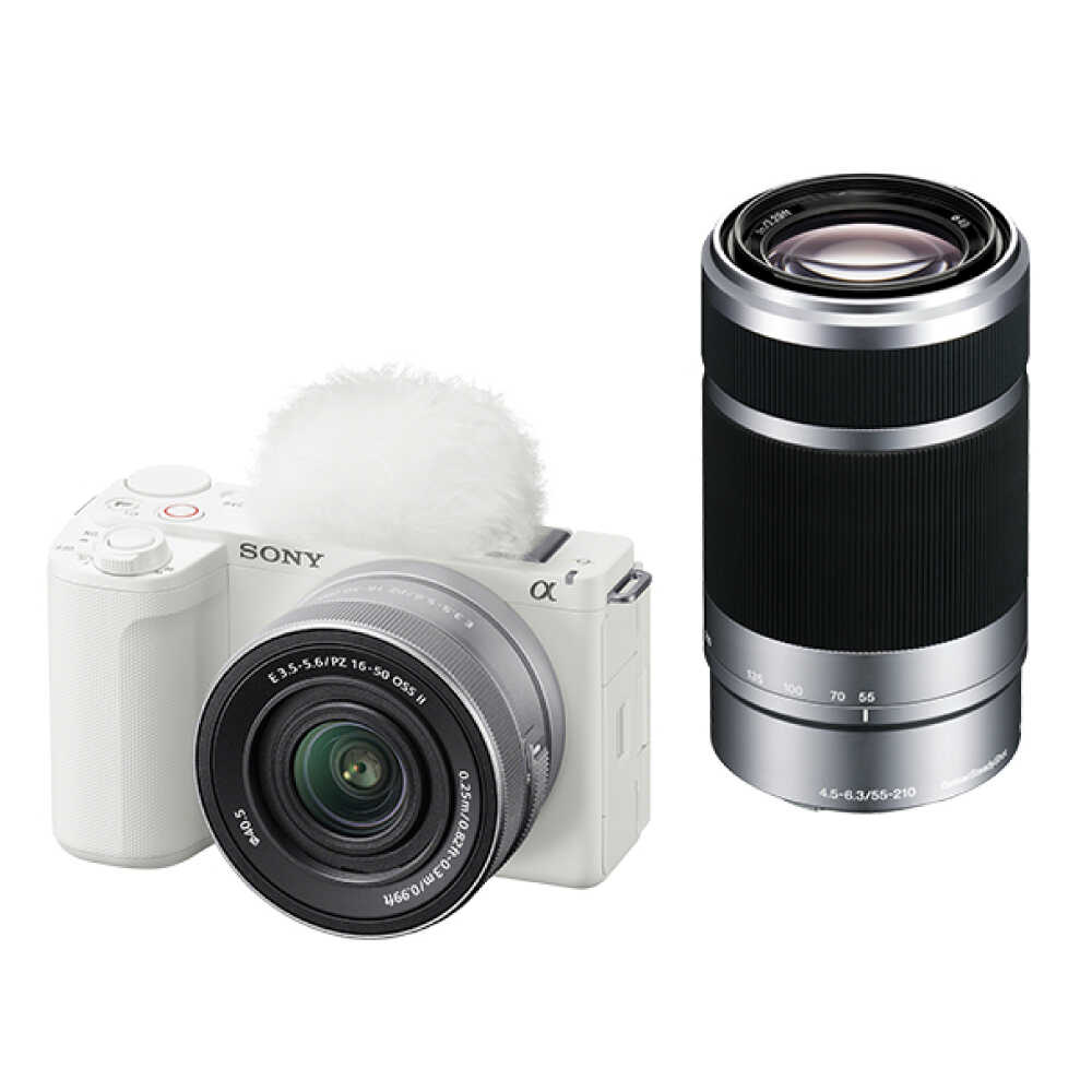 ソニー VLOGCAM ZV-E10II ダブルズームレンズキット ZV-E10M2X【ホワイト】 / sony zv-e10　vlogcam カメラ zv-e10m2x 白 クリエイター 撮影 運動会 記念撮影 クリエイター プロ 高画質 動画 熊本県 菊陽町[BHBZ030]