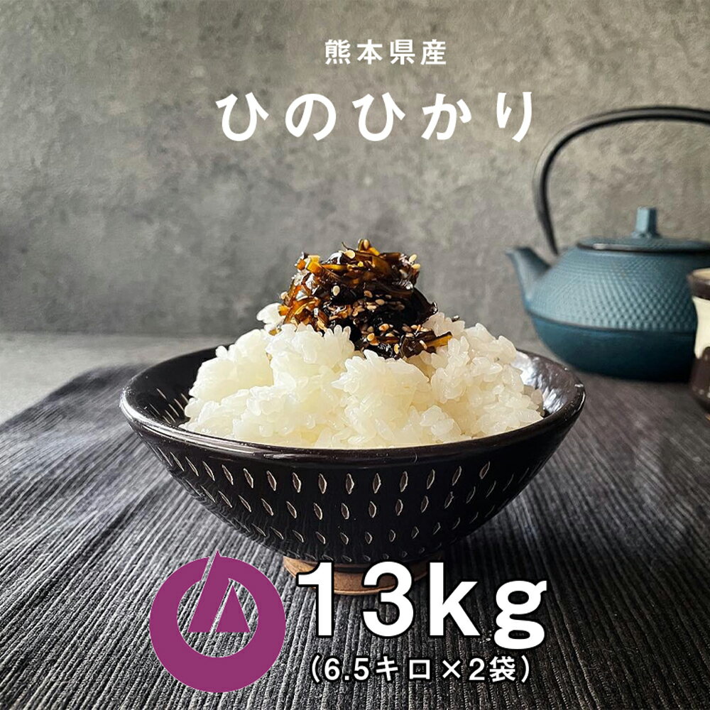 ＜先行予約＞【令和7年産】熊本県産 ヒノヒカリ 13kg (6.5kg×2袋) 44000 円 米 お米 白米 精米 ひのひかり ご飯 国産 九州産 阿蘇 高森町 送料無料【2025年10月上旬発送開始】