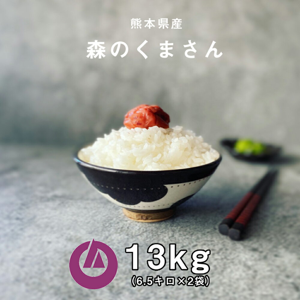 ＜先行予約＞【令和7年産】森のくまさん 13kg (6.5kg×2袋) 44000 円 米 お米 白米 精米 ご飯 国産 九州産 阿蘇 高森町 送料無料【2025年10月上旬発送開始】