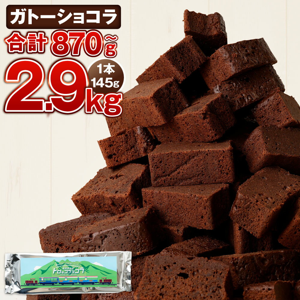 南阿蘇鉄道トロッコショコラ 選べる 容量 発送月 約870g～約2.9kg 1本約145g 6本/10本/20本 10000円 ～ 25000円 1万円 ～2万5000円 ガトーショコラ 濃厚 チョコレート チョコケーキ 美味しいチョコ スイーツ 洋菓子 お菓子 デザート おやつ 阿蘇 送料無料