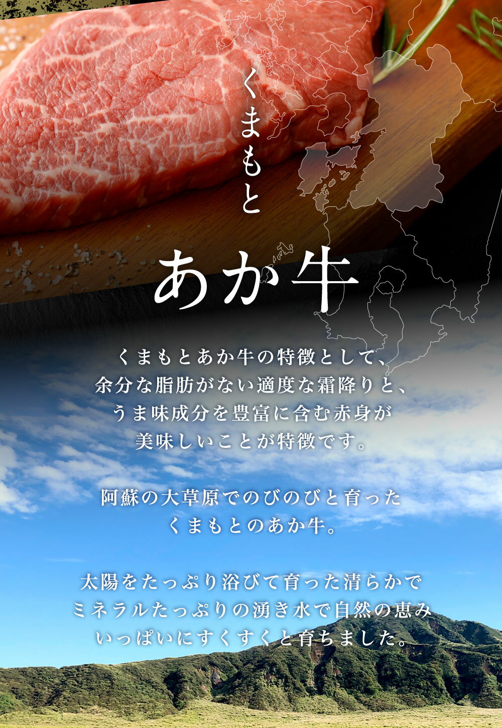【ふるさと納税】熊本 赤牛ミニステーキ 240g または 480g 1パック 120g 選べる 容量 ランプ使用 国産 九州産 熊本県産 希少部位 冷凍 肉 あか牛 和牛 ステーキ 送料無料 - 画像3