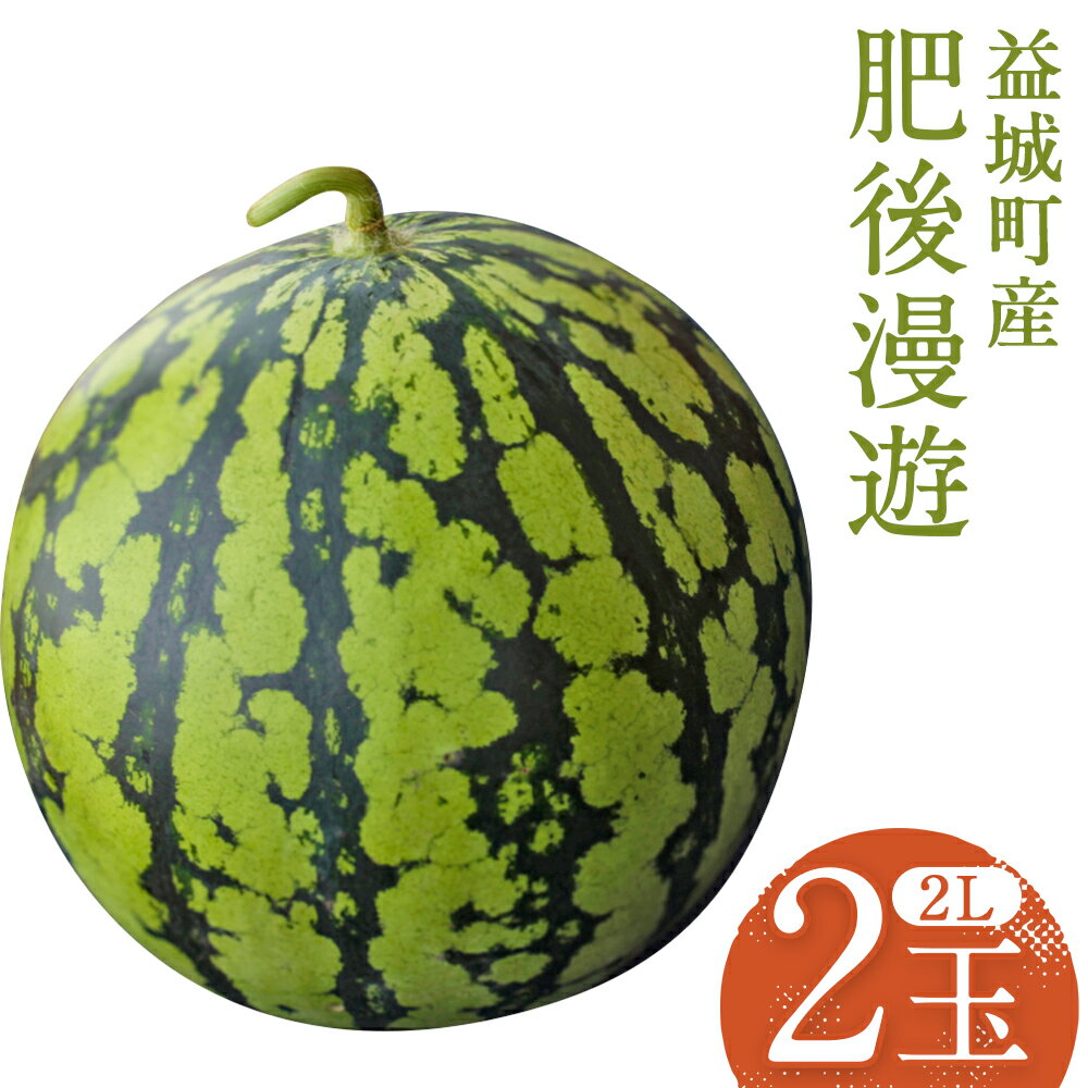 スイカ 肥後漫遊 約7kg×2玉 合計約14kg 2Lサイズ すいか フルーツ 果物 益城町産 熊本県産 九州産 送料無料 【2026年4月下旬～6月下旬迄発送予定】