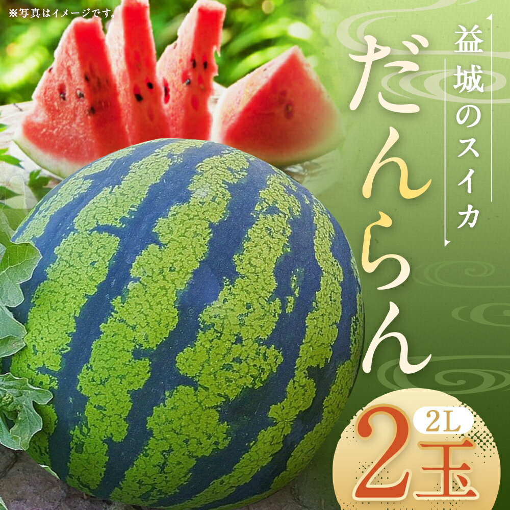 【ふるさと納税】スイカ だんらん 約7kg×2玉 合計約14kg 2Lサイズ すいか フルーツ 果物 益城町産 熊本県産 九州産 送料無料 【2026年4月下旬～6月下旬迄発送予定】 サムネイル2