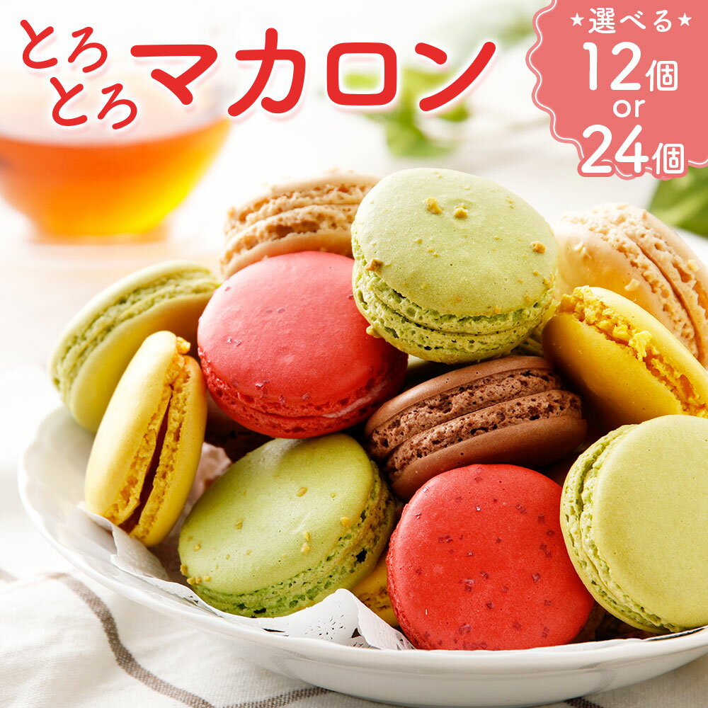 発送時期が選べる とろとろマカロン6種 12個/24個 選べる内容量 9000円 〜 14500円 9千円 ～ 1万4500円 洋菓子 マカロン 美味しいお菓子 高級お菓子 ふるさと納税品 ふるさと納税スイーツ 益城町 故郷納税 返礼品 熊本県 インスタ映え 冷凍 熊本 益城町