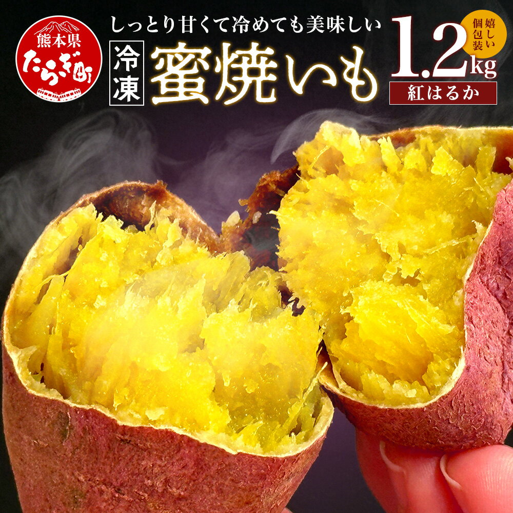 【冷凍】 蜜 焼き芋 紅はるか 合計1.2kg (120g入り×10袋) 11月～発送 真空 ねっとり しっとり 甘い 焼芋 焼き芋 ヤキイモ やきいも おいも さつまいも 野菜 さつま芋 紅はるか 個包装 特殊製法 スイーツ おやつ 九州産 国産 熊本県 多良木町 送料無料