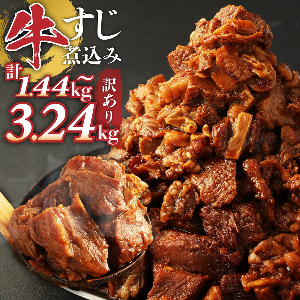 訳あり 牛すじ 煮込み 選べる内容量 ( 8パック / 10パック / 12パック / 16パック / 18パック ) 1袋あたり180g | 10000円 〜 20000円 1万円 〜 2万円 小分け パック 味付き 惣菜 おかず おつまみ 熊本県 湯前町 送料無料