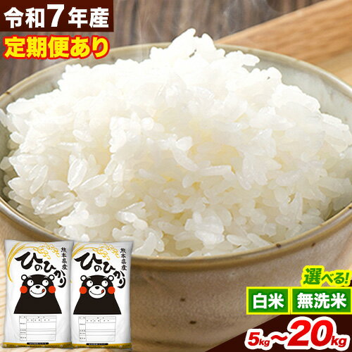 生活応援企画 ★ 令和7年産 選べる 無洗米 白米 定期便 内容量 ひのひかり 5kg 10kg 20kg 《出荷時期をお選びください》 熊本県産 精米 ひの 送料無料 熊本県 山江村 SDGs むせんまい 米 コメ こめ 国産 ランキング 楽天スーパーセール お買い物マラソン