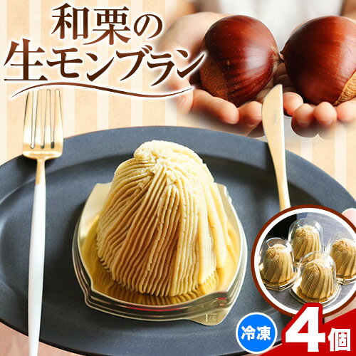 和栗の生モンブラン ケーキ 4個入り 《60日以内に出荷予定(土日祝除く)》RICO DOLCE 熊本県 球磨郡 山江村 スイーツ お菓子 洋菓子 栗 冷凍 クリ デザート