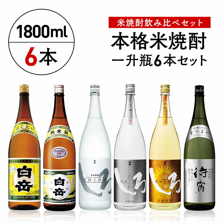 高橋酒造　 本格米焼酎一升瓶豪華6本セット 　お届け時期：入金確認後20日前後