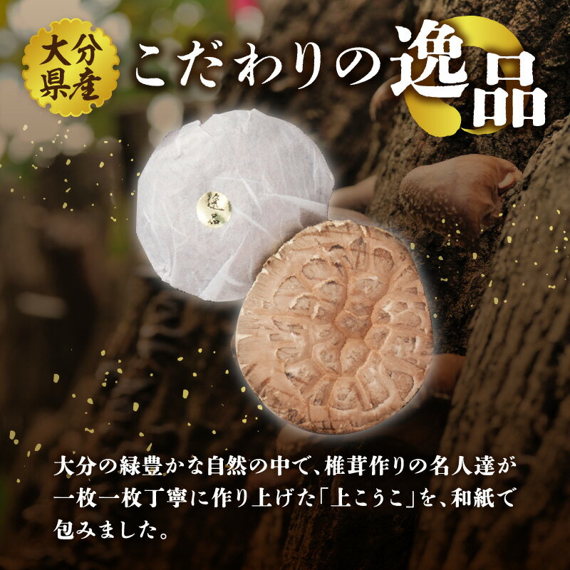 【ふるさと納税】大分県産椎茸 香こ 逸品【選べる内容量】80g〜 国産 大分産 大分県 しいたけ シイタケ 乾しいたけ 上こうこ 特産品 肉厚 高級 逸品 ギフト 贈答 贈り物 プレゼント 化粧箱入り 数量限定 食べ応え 煮物 炊き込みご飯 料理 ちらし寿司 鍋 炒め物 - 画像2