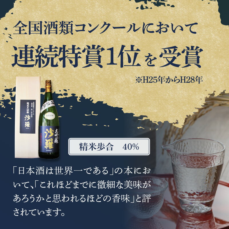 【ふるさと納税】沙羅 純米大吟醸【選べる内容量】720ml〜 日本酒 地酒 全国酒類コンクール ギフト 倉光酒造 冷酒 冷や 常温 熱燗 斗瓶採り お酒 祝い事 乾杯 晩酌 家飲み すっきり クリアな味わい 微細な美味 お土産 贈答 プレゼント アルコール 17度 国産 大分県産米 サムネイル3