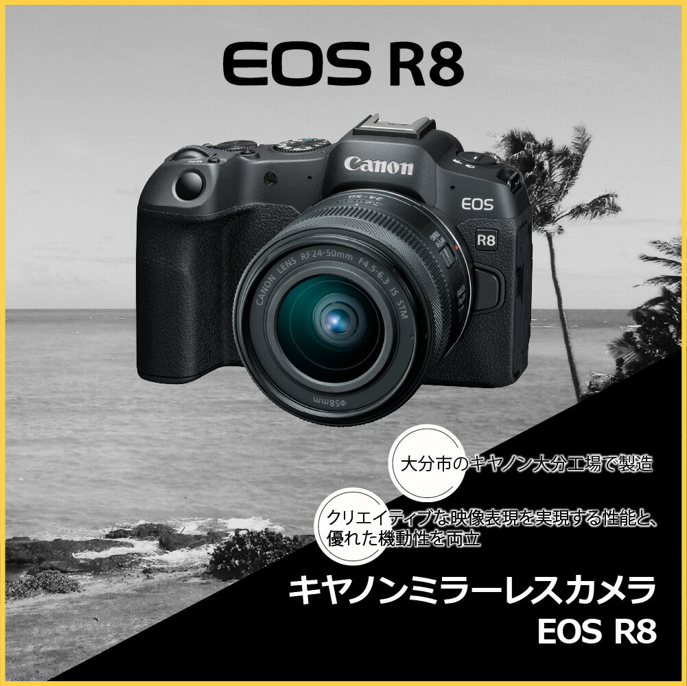 【ふるさと納税】キヤノン ミラーレスカメラ EOS R8・RF24-50 IS STM レンズキット 家電 写真 軽量化 ミラーレス一眼 Canon キャノン カメラ 軽い おすすめ スターター 初心者 初めて 撮影 動画 写真撮影 動画撮影 瞳検出 カメラ ミラーレス フィルター効果 R14149 サムネイル2
