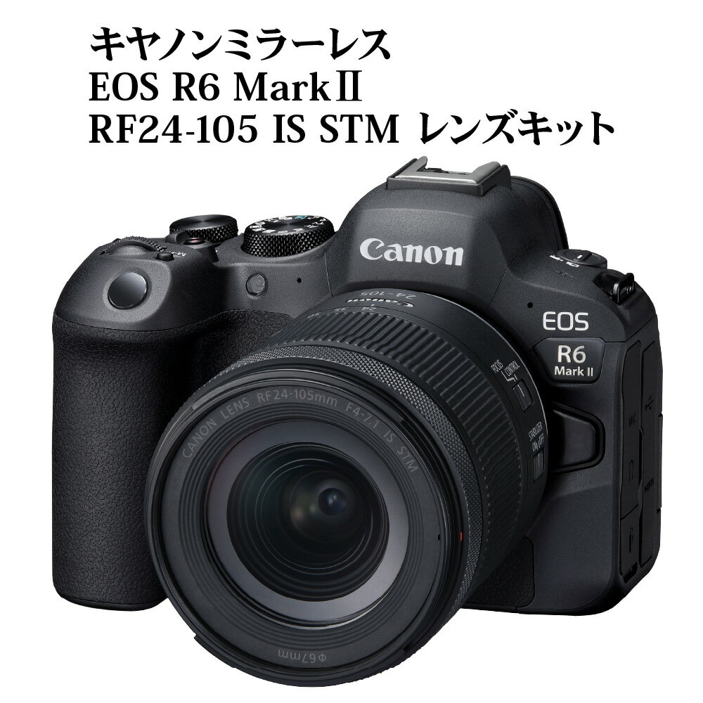 キヤノン ミラーレスカメラ EOS R6 Mark II・RF24-105 IS STM レンズキット 家電 写真 動画 正規品 トラッキング ミラーレス一眼 Canon キャノン カメラ ミラーレス 撮影 アウトドア 2420万画素 高速連写 高画質 瞳検出 レンズキット 一眼カメラ R14151