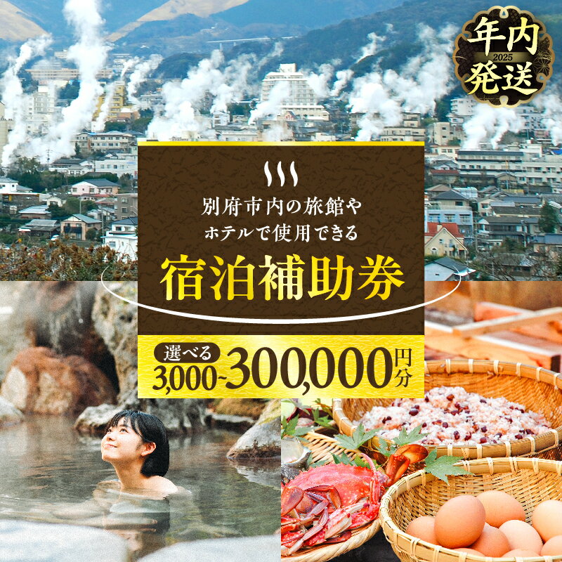 【年内発送】≪選べる返礼品≫ 楽しい旅の思い出を！ 宿泊券 大分県 別府市 ホテル 旅館 温泉 旅行 観光 トラベル 宿泊補助券 チケット クーポン 宿泊 お泊り 別府温泉 別府観光 大分観光 地獄めぐり 地獄蒸し料理 旅 おすすめ 人気 お出かけ 体験型 節約