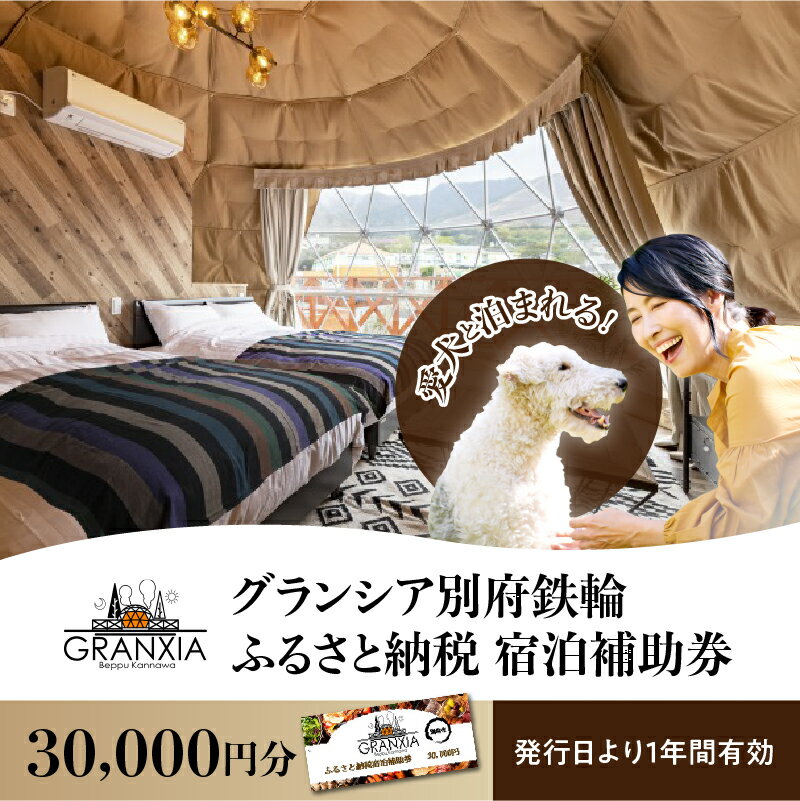 【ふるさと納税】大分県 別府市 グランシア別府鉄輪 宿泊補助券 30,000円分 旅行 観光 宿泊 グランピング ドームテント 温泉 アウトドア 地獄蒸し 体験 BBQ ドッグラン ペット可 グループ旅行 家族旅行 記念日 冷暖房完備 ご褒美 送料無料 サムネイル2