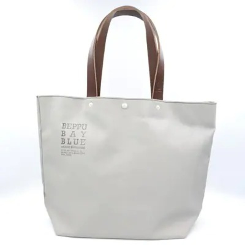 【ふるさと納税】バッグ トートバック BEPPU 大 グレー お出かけ 毎日使い ロゴ入り バック 大きいサイズ エコバッグ かばん シンプル 帆布生地 軽い 男女兼用 耐久性 ビニロン製 ご当地 森野帆布船具工業所 オリジナル 日本製 別府市 大分県 送料無料 サムネイル2