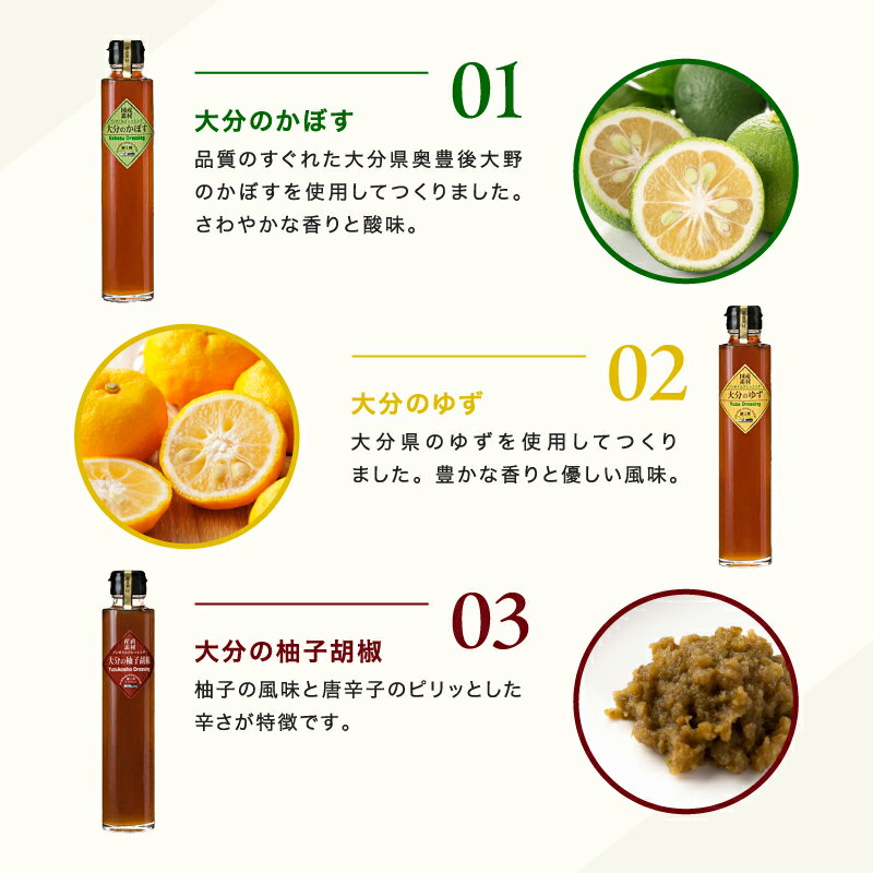 【ふるさと納税】【蔵工房】産直素材プレミアムドレッシング 9種 | 200ml×9本 ノンオイル かぼす ゆず 柚子胡椒 大葉 バジル レモン 黒酢たまねぎ バルサミコ 白ぶどうビネガー 調味 ドレッシング - 画像2