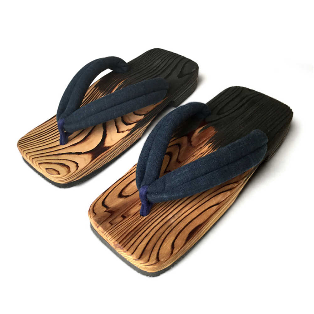 【ふるさと納税】【日田下駄の革新】墨下駄Lサイズ(26〜28cm)　日田市 / ライフデザインショップ エリアス　ゲタ 履物 和装[ARAC022] サムネイル2