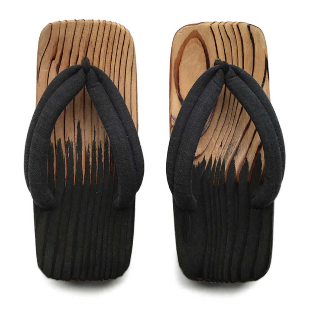 【日田下駄の革新】墨下駄Lサイズ(26〜28cm)　日田市 / ライフデザインショップ エリアス　ゲタ 履物 和装[ARAC022]