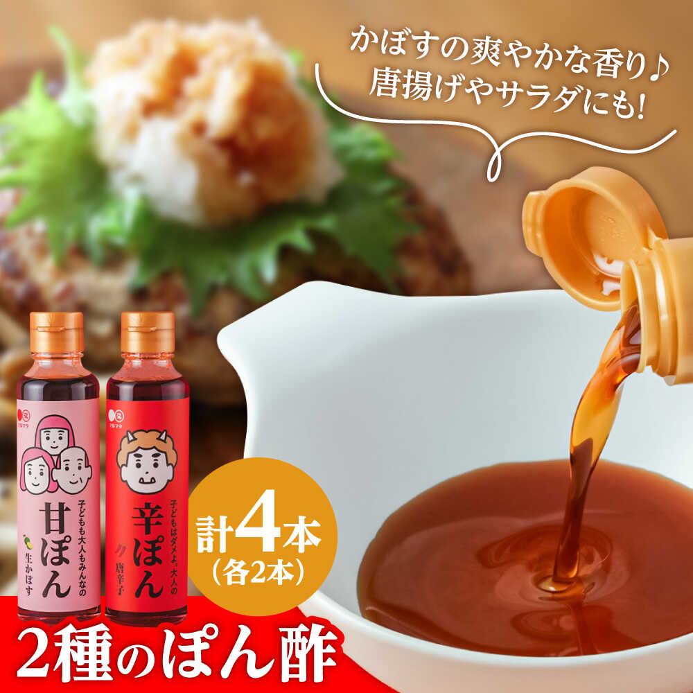 日田の味わい厳選！甘ぽん辛ぽん4本セット 日田市 / マルマタしょう油合資会社 ポン酢 ぽん酢 調味料[ARAV002]