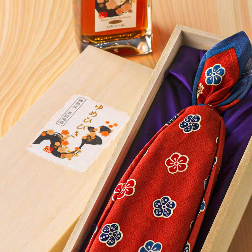 【ふるさと納税】樽仕込 高級梅酒ゆめひびき 500ml(桐箱・風呂敷包み)　日田市 / 株式会社おおやま夢工房 梅酒 本格梅酒 梅[ARCW011] サムネイル3