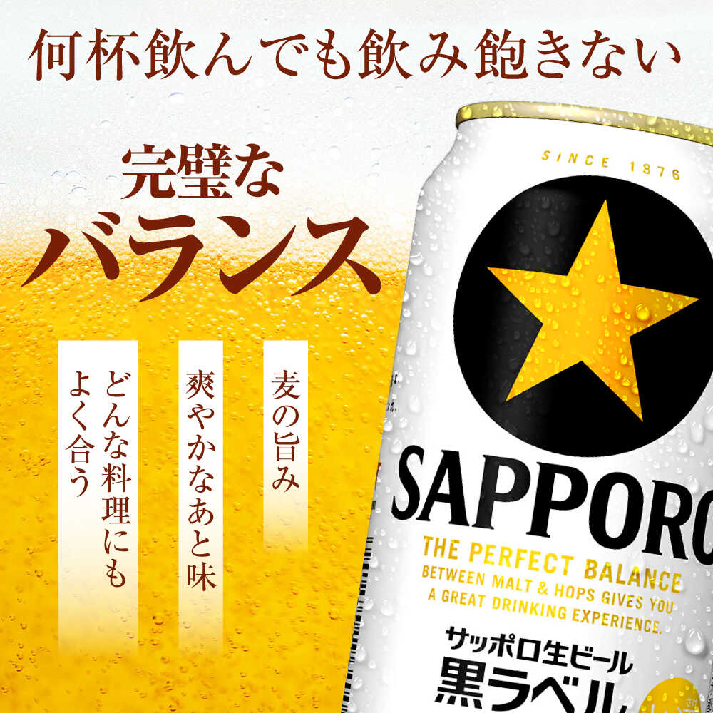 【ふるさと納税】ビール飲み比べ サッポロ ヱビスビール(350ml×24缶) サッポロ 黒ラベル(350ml×24缶) 各1箱2種セット ビール ビールセット 飲み比べ サッポロ エビス 黒ラベル お酒 酒 単品 大分 日田市 / 株式会社綾部商店 [ARDC168] サムネイル2