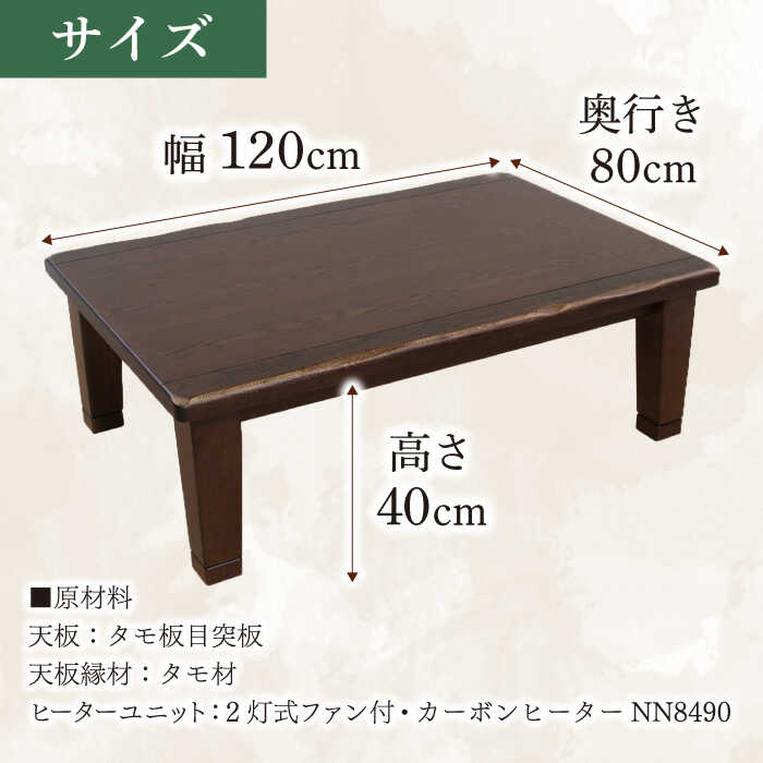 【ふるさと納税】大分県産 こたつ （駿河KR #120） 幅120cm奥行き80cm高さ40cm こたつ テーブル おしゃれ こたつセット セット コタツ 炬燵 こたつテーブル こたつ布団 リビングこたつ ダイニングこたつ 家具 テーブル インテリア 日田市 / 株式会社アサヒ [ARDD042] サムネイル2