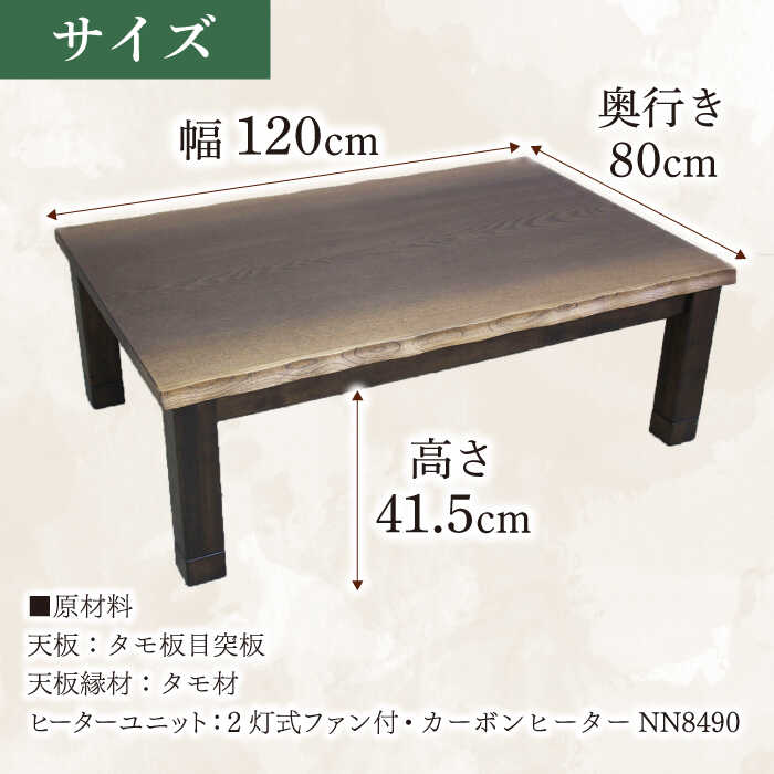 【ふるさと納税】大分県産 こたつ （大樹KR #120） 幅120cm奥行き80cm高さ41.5cm こたつ テーブル おしゃれ こたつセット セット コタツ 炬燵 こたつテーブル こたつ布団 リビングこたつ ダイニングこたつ 家具 テーブル インテリア 日田市 / 株式会社アサヒ [ARDD044] サムネイル2