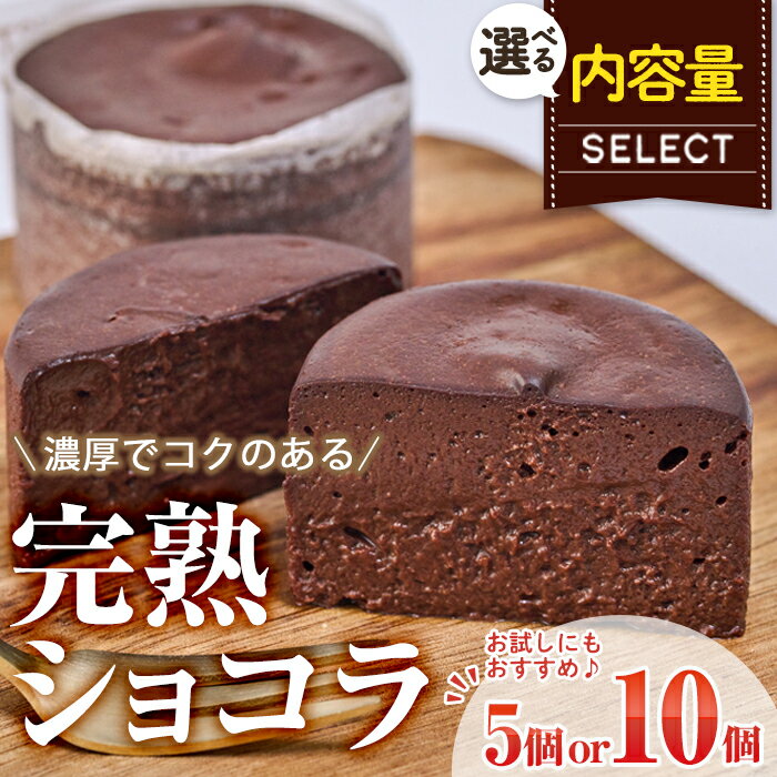 ＜内容量が選べる！＞完熟ショコラ(計5個・計10個) チョコレート チョコレートケーキ チョコ チョコケーキ ケーキ 冷凍 スイーツ お菓子 おやつ 焼き菓子 デザート お取り寄せ 大分県 佐伯市【AJ73・AJ83】【(有)ケーキ大使館クアンカ・ド－ネ】