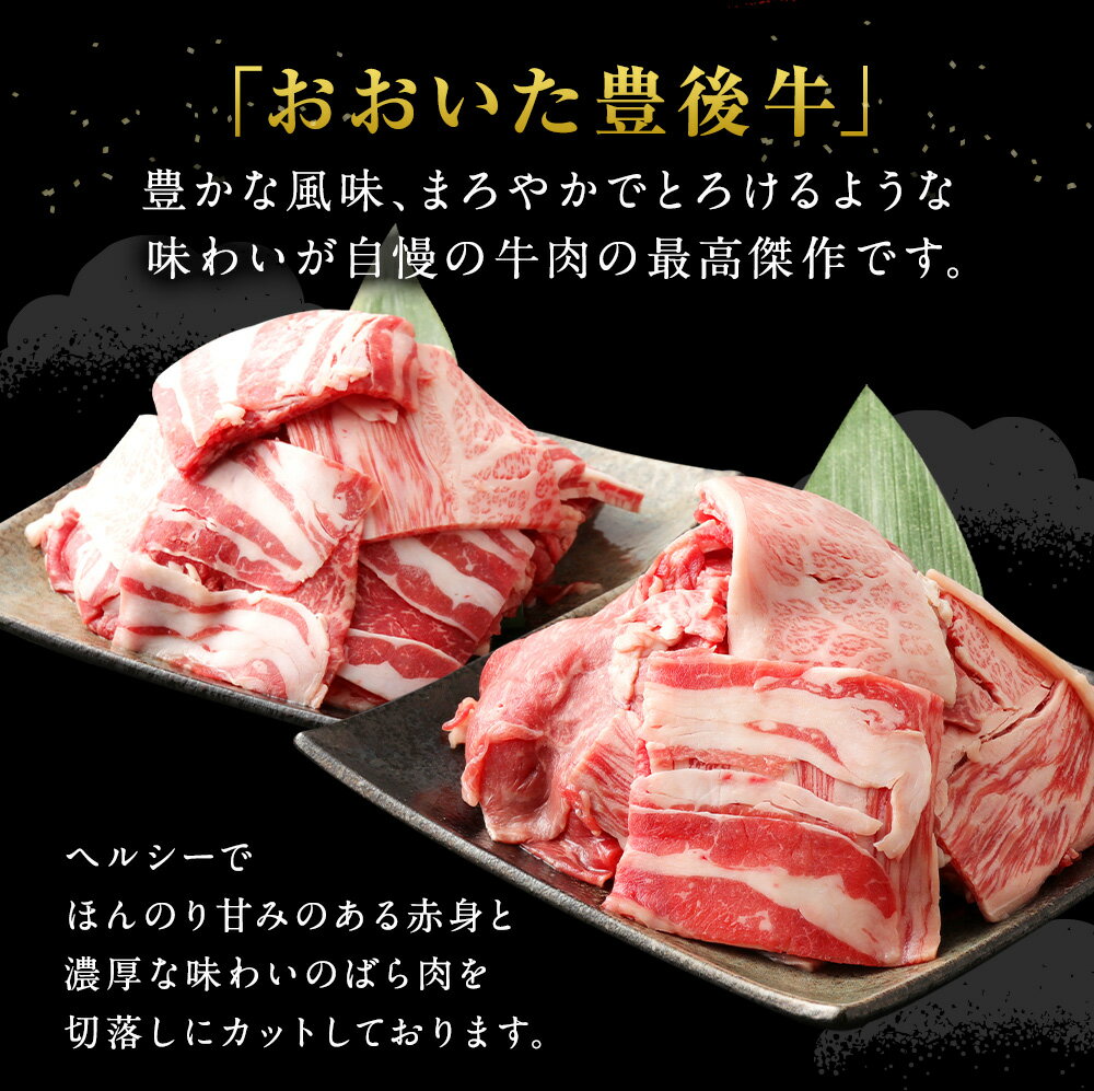 【ふるさと納税】大分県産 おおいた豊後牛 黒毛和牛 こま切れ 約1kg 牛肉 お肉 精肉 和牛 ばら肉 赤身 切り落とし お取り寄せ グルメ 冷凍 送料無料 サムネイル3